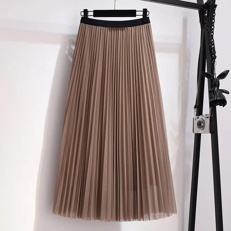 Plus Size Women's Spring and Autumn Slim Suit Loose Temperament Pleated Skirt Two-piece Suit