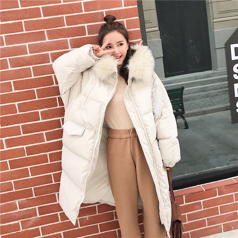 Women Parkas Winter jacket Warm Long Hooded Cotton Padded Parkas Causal Female Fur Jacket Coat