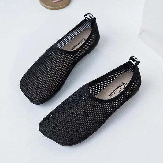 Summer Mesh Breathable Slip-on Flat Women's Single Shoes Comfortable Casual All-match Mesh Shoes