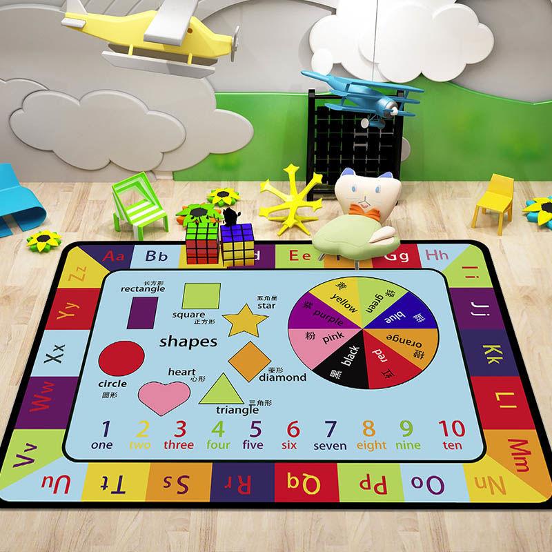 Boys and Girls Cartoon Cute Nursery Blanket Crawling Bedside Anti-fall Blanket Puzzle Game Children's Carpet