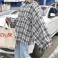 Plus Size Blouse Shirt Fashion Women Tops and Blouses  Long Sleeve Female Shirt Striped Plaid