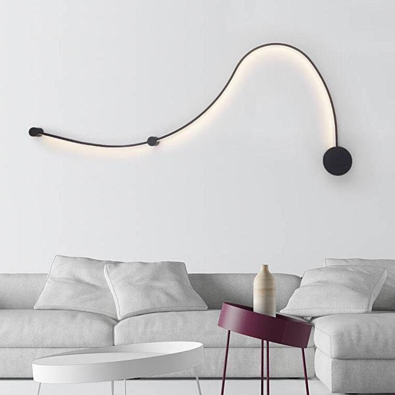 Modern LED Wall Light Scandinavian Sconces Bedroom Bedside Decoration Living Room Corridor Wall Lamp