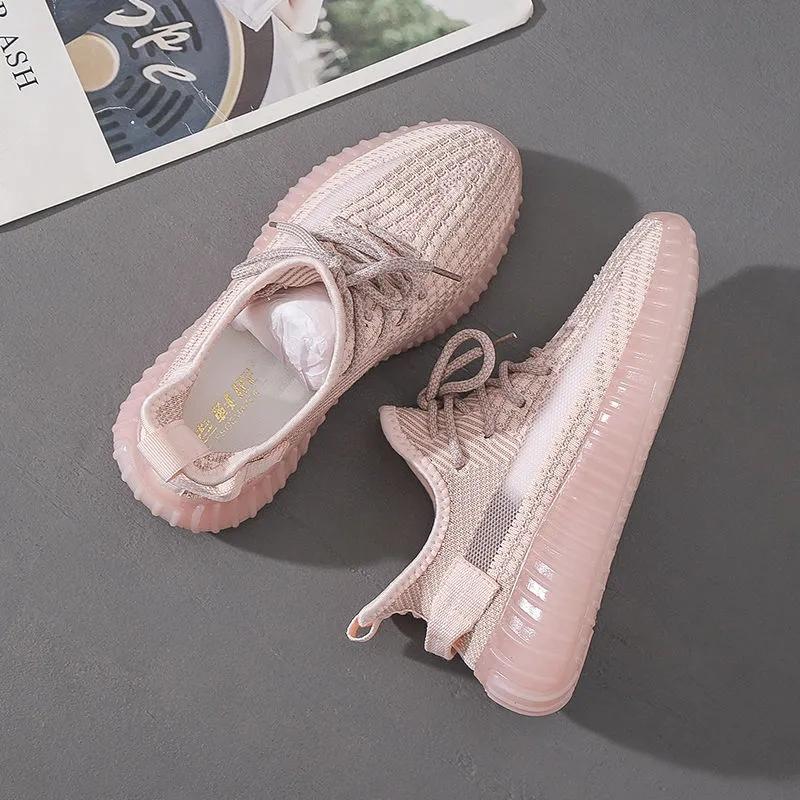 High Quality Women's Summer Sports Shoes Breathable Lightweight Mesh Shoes Students Wild Ins Running Shoes Girls Sneaker