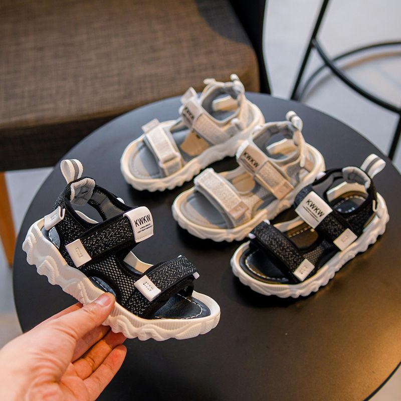 Children's Sandals Men's Summer Boys' Shoes Sandals Soft-soled Non-slip Breathable  Lightweight Beach Shoes