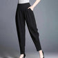 Ladies Black Wide Leg Pants Spring and Summer All-match Loose and Thin Large Size Fat Casual Pants