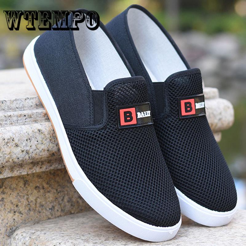 WTEMPO Brand Mens Casual Peas Shoes Men Loafers Slip on Men's Flats Male Driving Shoes