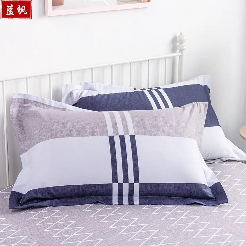 48x74cm Pure Cotton Pillow Cover Single Double Dormitory Household Adult High-end Pillow Cover