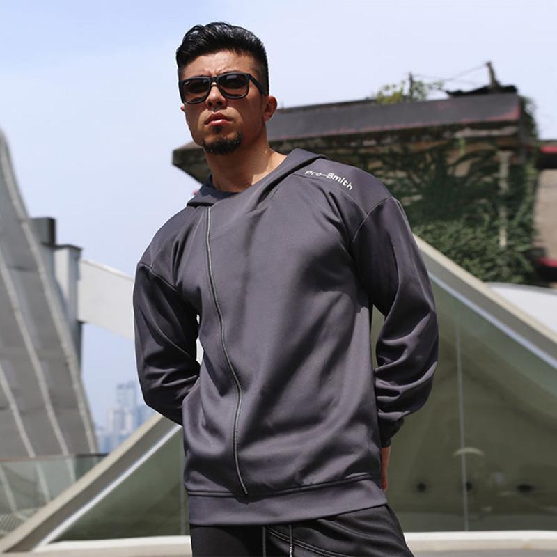 Men's Top Pullover Sports Sweater Young Men's Solid Color Jacket Running Fitness Clothes Trend