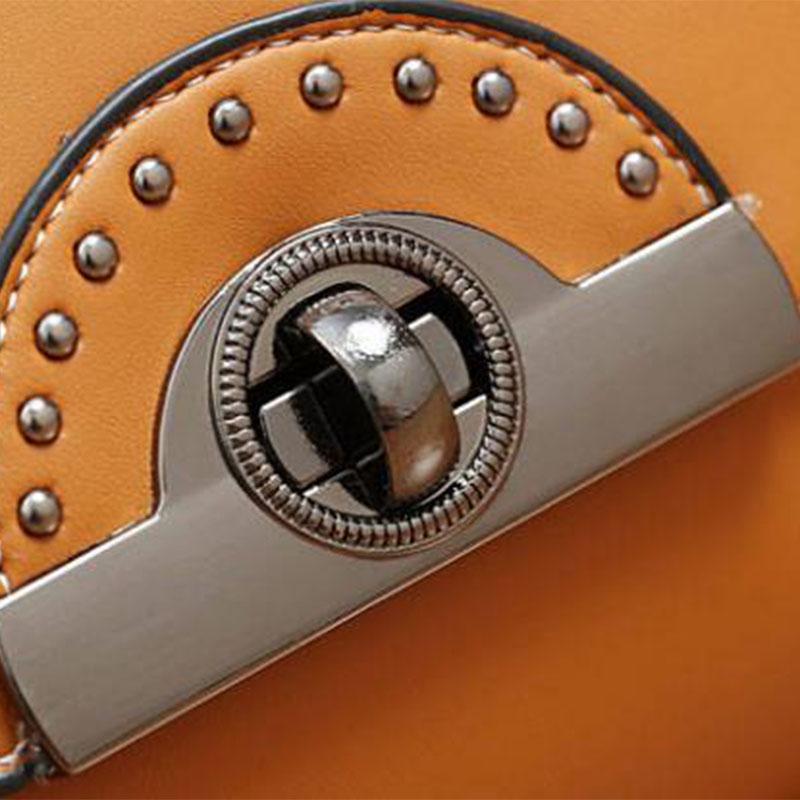 Rivet Crossbody Bag Women Leather Burglar Waterproof Wear-resistant Dark Buckle Tote Shoulder Bags