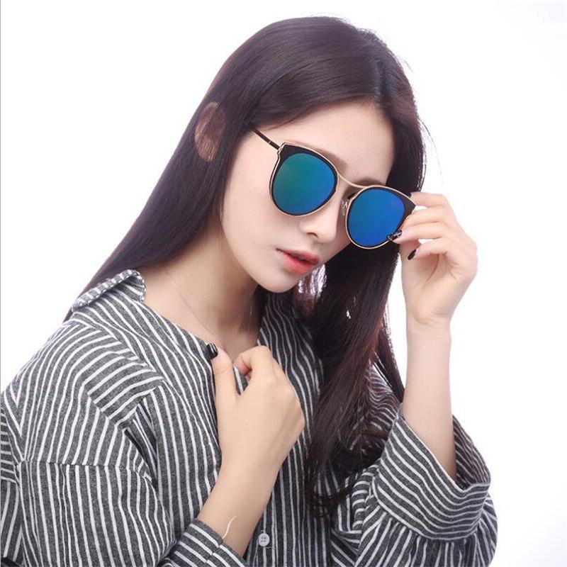 WTEMPO Summer Fashion Metal Big Frame Women Sunglasses   Colorful Lens Oversize Sunglasses Ladies