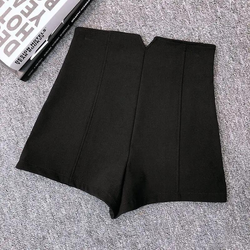 Elastic A-line Wide-leg Shorts Women's Outer Wear High-waist Casual Pants Ladies Summer Slim Fit Sexy Tights Suit Short Pants