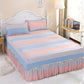 Skin-friendly Sanding Bed Skirt Bedroom Student Dormitory Pillowcase Quilt Cover Bed Cover Bedding