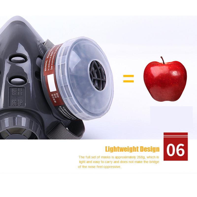 Industrial Gas Mask Half Face Painting Spraying Respirator Safety Work Filter Dust Mask Dust Proof