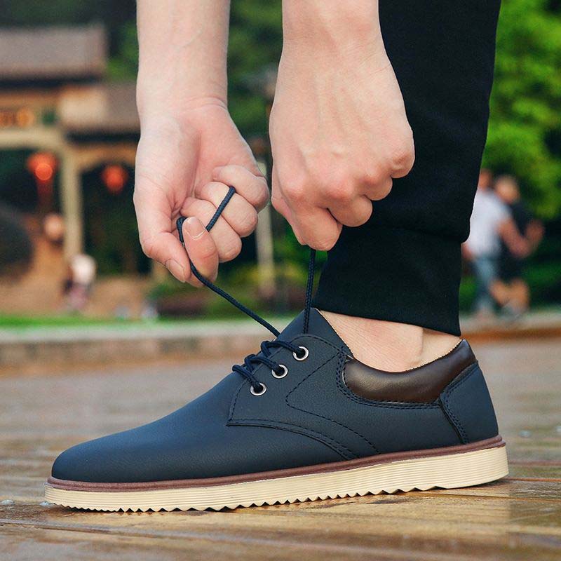Spring and Autumn Casual Shoes Low Heel Small Leather Shoes Breathable Comfortable Men's Loafers
