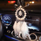 Car Pendant Car Pendant Imitation Pearl Dream Catcher Feather Rearview Mirror Pendant