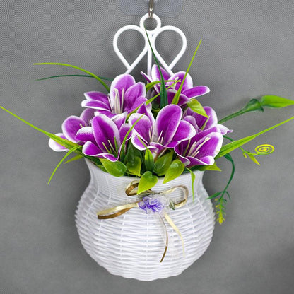 Pendant Bedroom Living Room Wall Arrangement Bouquet Wall Decoration Fake Flower Set Rose Simulation Flower