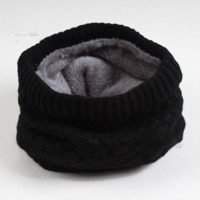 Autumn and Winter Hedging Knitted Bib Warmth for Men and Women All-match Wool Scarf Windproof Plus Velvet Thickening Cervical Collar