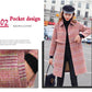 Woolen Coat Women's Mid-length Autumn and Winter Small Fashionable Plaid Coat with Fungus