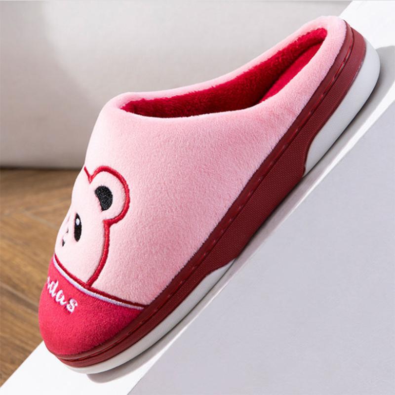 Men's Cotton Slippers Winter Cold-proof Home Warmth Non-slip Cute High-end Trend Slippers Men Winter