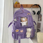 Largecapacity High School Student Backpack Junior High School Student School Bag Female Korean Version of Girl Backpack
