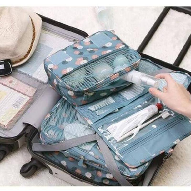 Foldable makeup bags Cosmetic bag Zippered case portable Hanging Toiletry Organizer for Women Girls