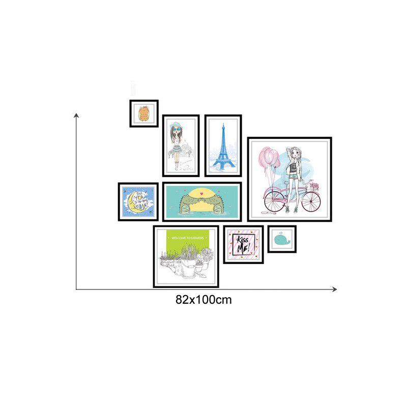 [Wall sticker] creative frame picture home decoration wall stickers for children's room girl bedroom