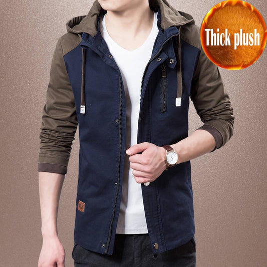 Autumn Mens Bomber Jackets Casual Male Outwear Fleece Thick Warm Windbreaker Jacket Mens Military
