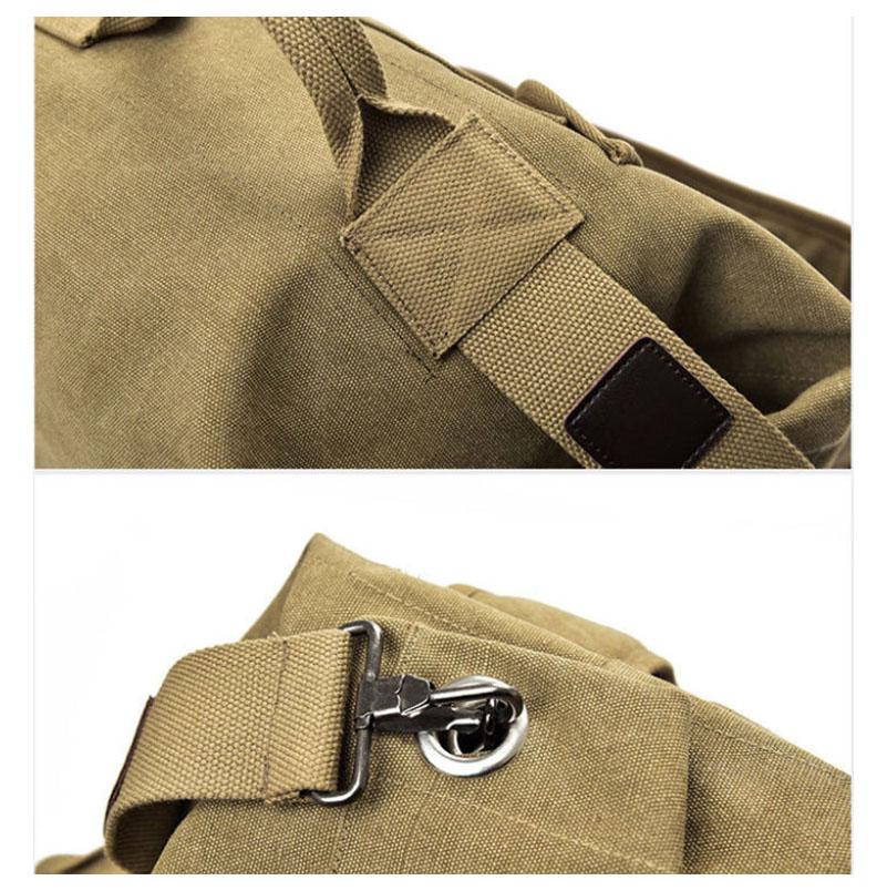 Canvas Travel Backpack Men and Women Backpack Sports Fitness Mountaineering Portable Suitcase Large Capacity Business Travel Luggage Bag