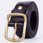 Genuine Leather Belt Men's Leather Casual Belt Waist Strap Alloy Pin Buckle Belt