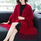 Autumn and Winter Imitation Mink Fleece Sweater Mid-length Cardigan Cheongsam Fashion Cloak