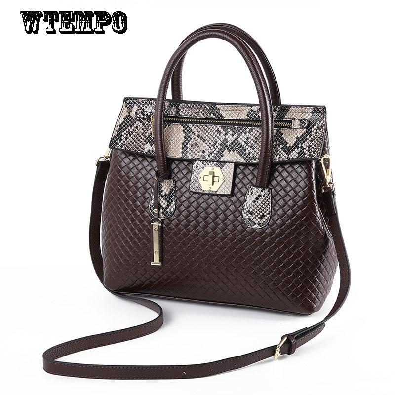 Simple Ladies Bag Casual Messenger Bag Leather Handbag Fashion Temperament Handbag