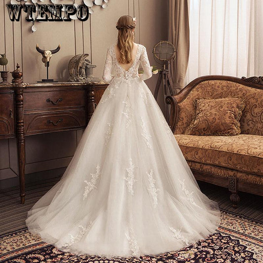Formal Sexy Sweetheart Lace Ball Gown Wedding Dress Fashion vestido de noiva Floor-Length