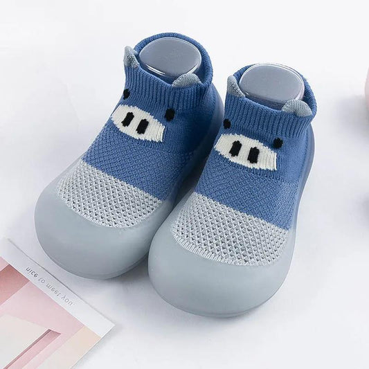 Baby Prewalkers Shoes Baby Girls Boys Spring Summer Soft Sole Indoor Sock Shoes Anti-slip Cute Cartoon Casual Breathable Flat Shoes