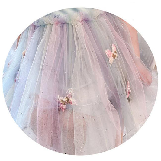 Girls Dress Birthday Dress Female Baby Wings Gauze Skirt Little Girl Wedding Princess Dress Western Style Children's Dress