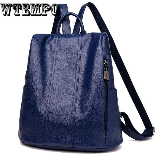 Backpack Women PU Leather Shoulder Bag For Girls Multi-Function Small Bagpack Female Phone Pouch