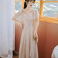 Summer Super Fairy Long Slim Mesh Chiffon Party Dress Simple Elegant Lace A-line Graceful Dress
