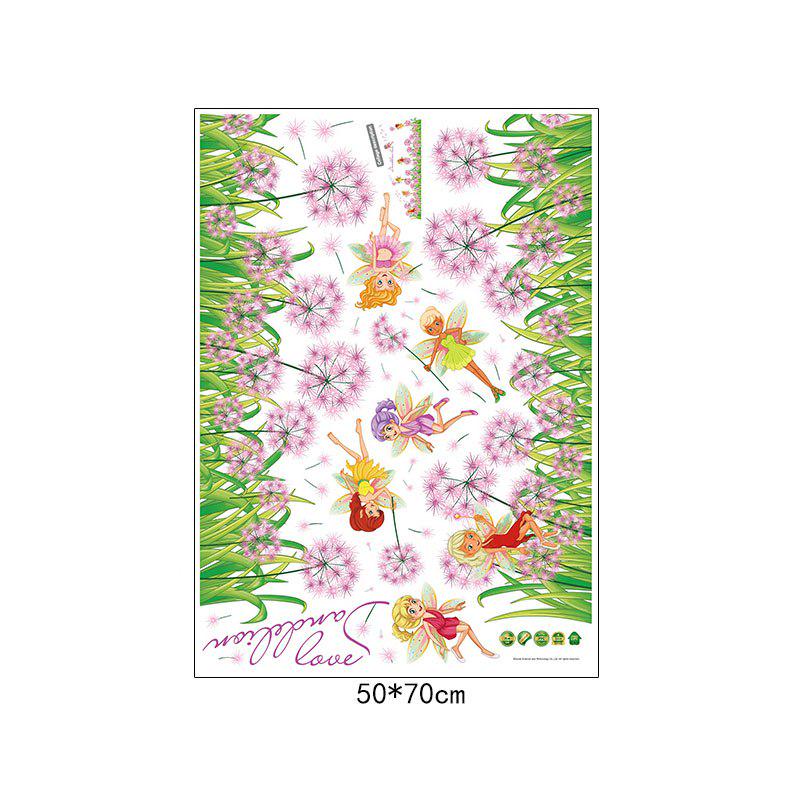 [sticker ]Dandelion Flower Fairy Wall Stickers Home Decor Living Room Kitchen Children Bedroom Deca