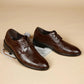 Men's Leather Shoes British Style Pointed Business Formal Leather Shoes Youth Students Comfortable Breathable Leather Shoes Wedding Groom Shoes