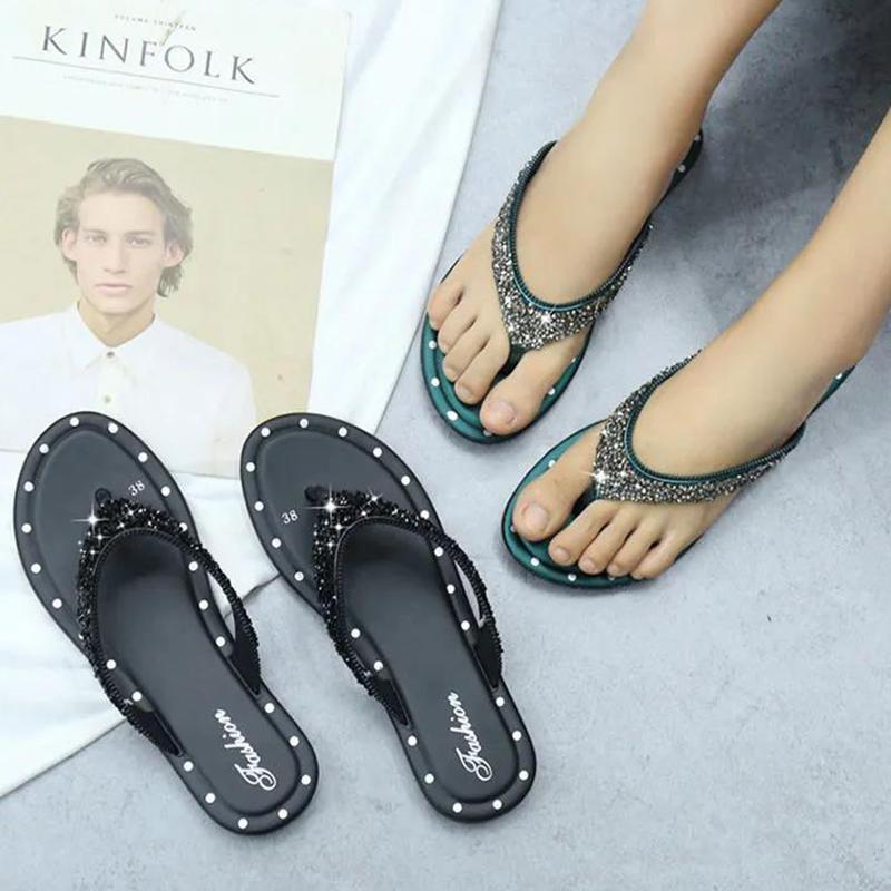 Flip-flops Sandals Women's Spring and Summer Wear Personality Fashion All-match Home Slippers Non-slip Deodorant