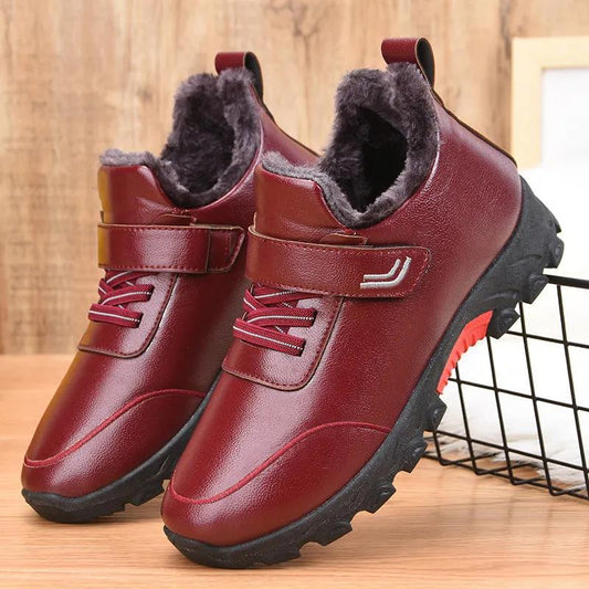 Winter Women's Cotton Shoes Plus Velvet Thick Women's Snow Boots Waterproof Non-slip Mother Shoes