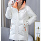Down Cotton Jacket Winter Loose Korean Color Shiny Face-free Collar Mid-length Cotton Jacket Women