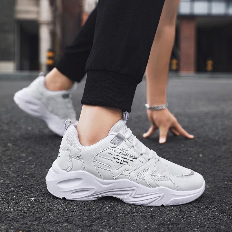 Running Shoes for Men Jogging Sneakers for Women Air Sole Breathable Mesh Lace-up Fitness Sport Shoe