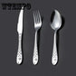 Knife 3pcs/set Stainless Steel Upscale Dinnerware Silver Cutlery Fork Spoon Teaspoon