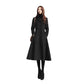 Coat Female 2019 Black Long Paragraph Over The Knee Coat Winter Double-breasted Woolen Coat Jacket
