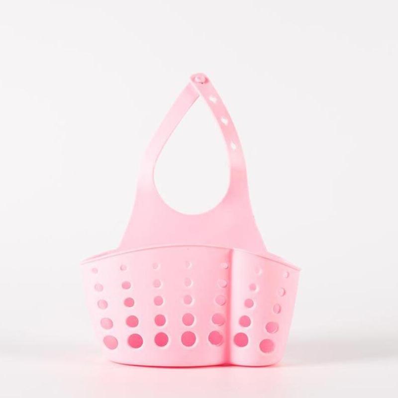 Kitchen Sink Accessories Portable Hanging Drain Basket Bag Dish Cloth Sponge Storage Shelf Sink Holder Soap Bathroom Organizer Tools Adjustable Snap