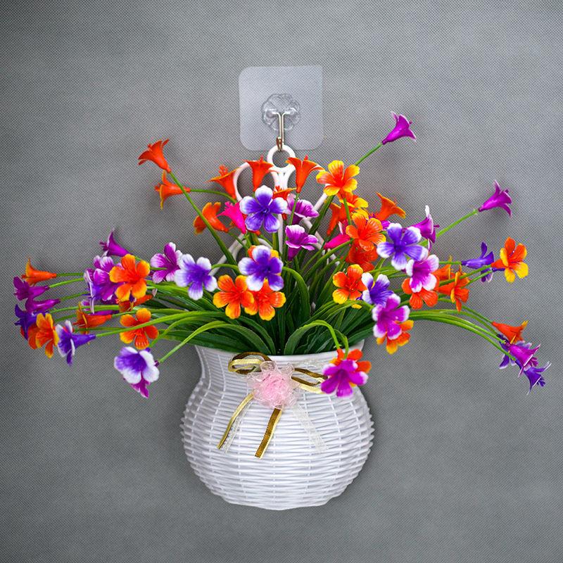 Wall Decoration Fake Flower Set Rose Simulation Flower Pendant Bedroom Living Room Wall Arrangement Bouquet