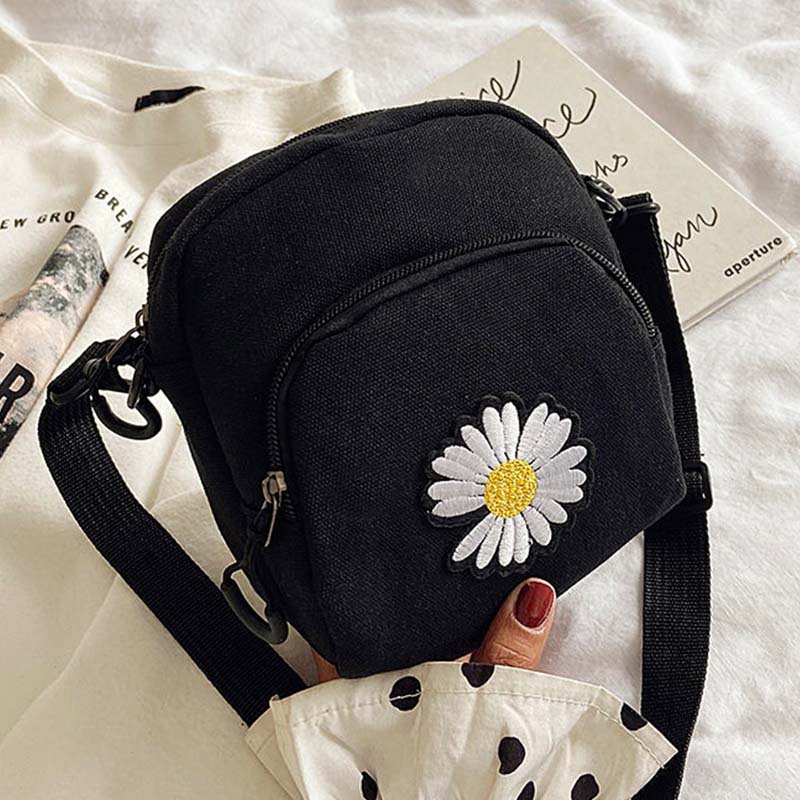 Net Red Texture Small Bag Female Bag Summer Western Style Canvas Bag Female Mini Wild One-shoulder Messenger Bag