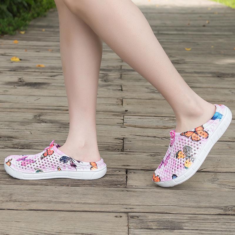 Womens Casual Clogs Breathable Beach Sandals Valentine Slippers Summer Slip on Women Flip Flops Shoes Home Shoes for Women