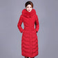Long Over-the-knee Thick Cotton-padded Jacket Middle-aged and Elderly Winter Jacket Cotton-padded Jacket Plus Size Cotton-padded Jacket for Ladies