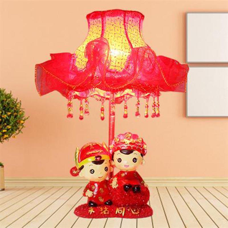 Chinese Style LED Bedroom Crystal Table Lamp Bed Lamp Modern  Light Switch Table Lamps Living Room